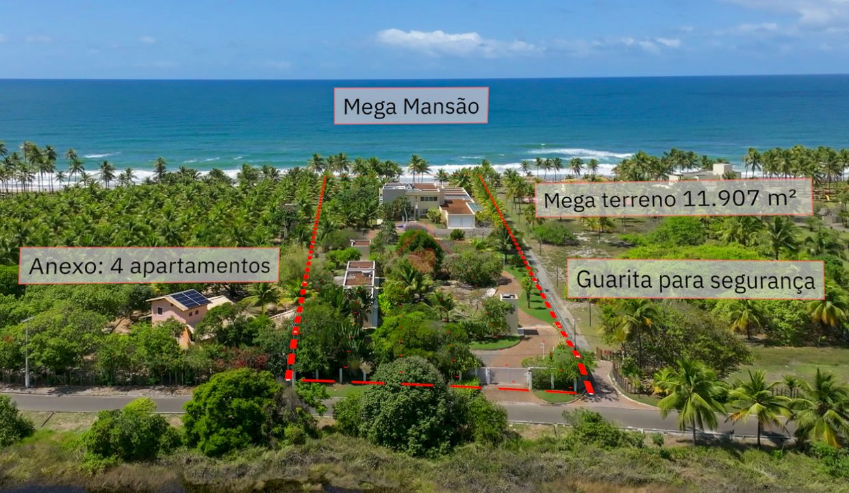 Excepcional e Mega Mansão de luxo frente mar em Busca Vida-48